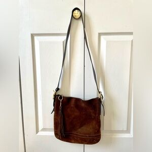 Suede Coach Bag